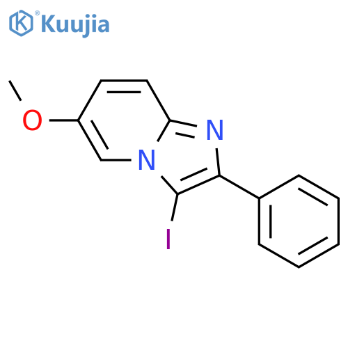 Imidazo[1,2-a]pyridine, 3-iodo-6-methoxy-2-phenyl- structure