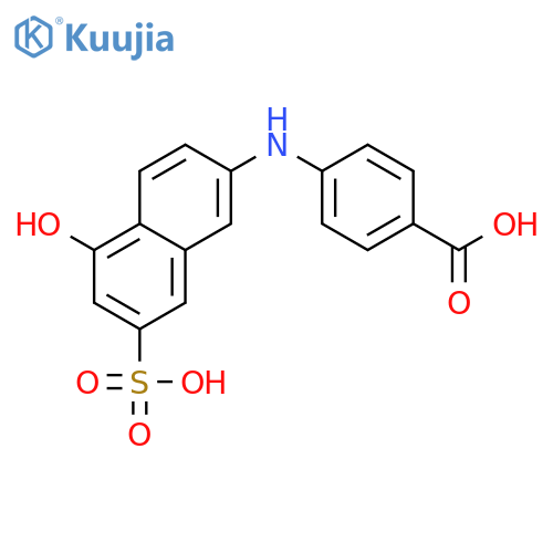 BENZOIC ACID, 4-[(5-HYDROXY-7-SULFO-2-NAPHTHALENYL)AMINO]- structure