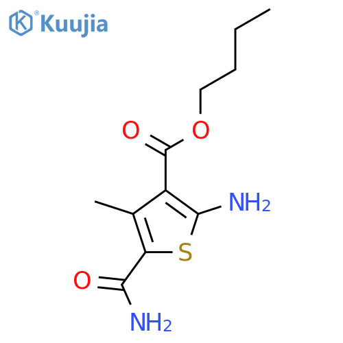 Butyl 2-amino-5-(aminocarbonyl)-4-methylthiophene-3-carboxylate structure