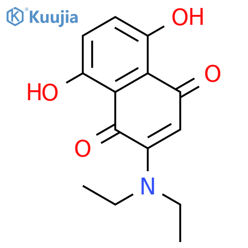 1,4-NAPHTHALENEDIONE, 2-(DIETHYLAMINO)-5,8-DIHYDROXY- structure