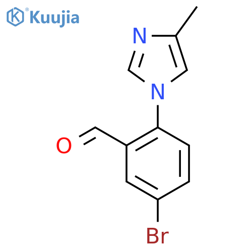5-bromo-2-(4-methyl-1H-imidazol-1-yl)benzaldehyde structure