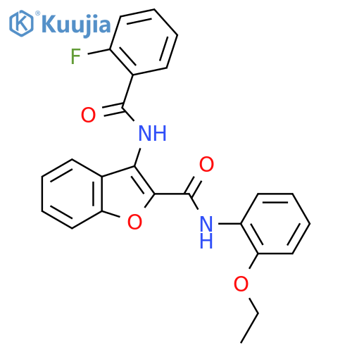 N-(2-ethoxyphenyl)-3-(2-fluorobenzamido)-1-benzofuran-2-carboxamide structure