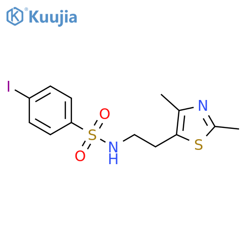 N-2-(2,4-dimethyl-1,3-thiazol-5-yl)ethyl-4-iodobenzene-1-sulfonamide structure