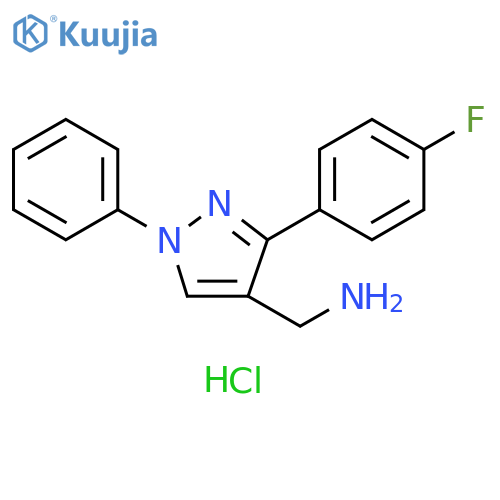 3-(4-Fluorophenyl)-1-Phenyl-1h-Pyrazol-4-YlMethanamine Hydrochloride structure