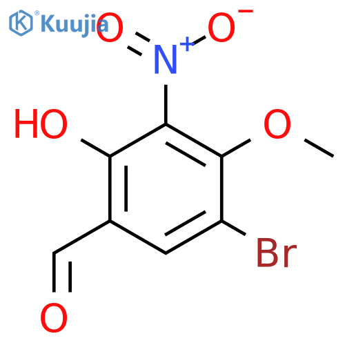 5-Bromo-2-hydroxy-4-methoxy-3-nitrobenzaldehyde structure