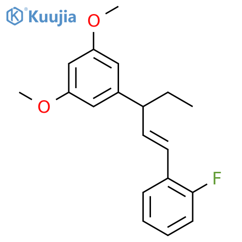 Benzene, 1-[(2E)-1-ethyl-3-(2-fluorophenyl)-2-propenyl]-3,5-dimethoxy- structure