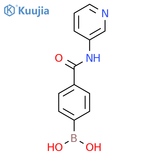 [4-(Pyridin-3-ylcarbamoyl)phenyl]boronic acid structure