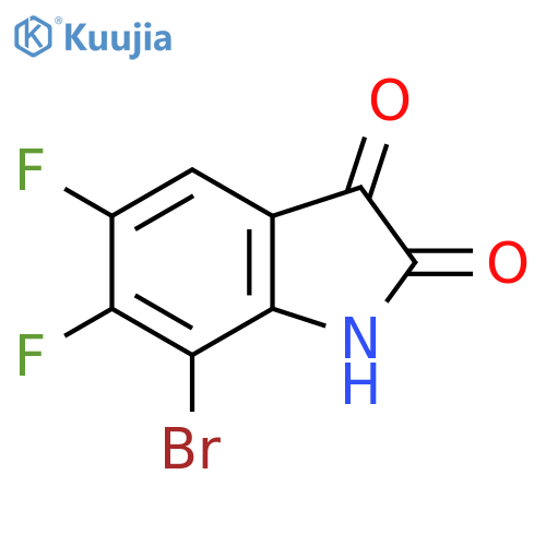 7-bromo-5,6-difluoro-2,3-dihydro-1H-indole-2,3-dione structure