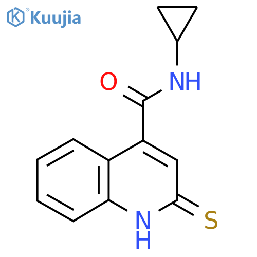 N-Cyclopropyl-2-sulfanylquinoline-4-carboxamide structure
