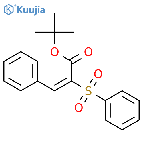 2-PROPENOIC ACID, 3-PHENYL-2-(PHENYLSULFONYL)-, 1,1-DIMETHYLETHYL ESTER structure