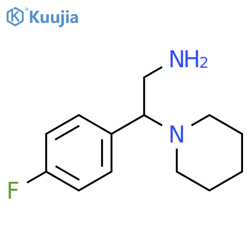 2-(4-Fluoro-phenyl)-2-piperidin-1-yl-ethylamine structure