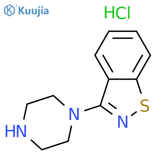 3-piperazin-1-yl-1,2-benzothiazole;hydrochloride structure