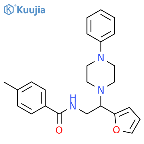 N-2-(furan-2-yl)-2-(4-phenylpiperazin-1-yl)ethyl-4-methylbenzamide structure