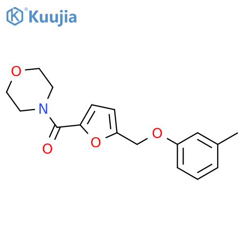 4-{5-(3-methylphenoxy)methylfuran-2-carbonyl}morpholine structure