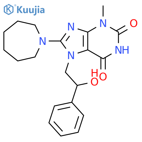 8-(azepan-1-yl)-7-(2-hydroxy-2-phenylethyl)-3-methyl-2,3,6,7-tetrahydro-1H-purine-2,6-dione structure