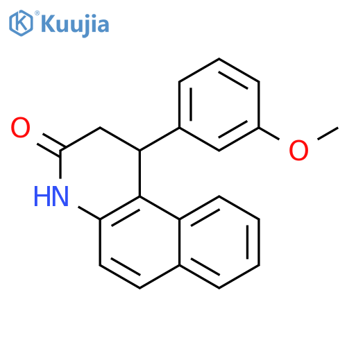 Benzo[f]quinolin-3(2H)-one, 1,4-dihydro-1-(3-methoxyphenyl)- structure