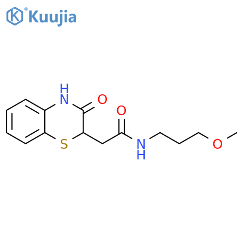 N-(3-methoxypropyl)-2-(3-oxo-3,4-dihydro-2H-1,4-benzothiazin-2-yl)acetamide structure