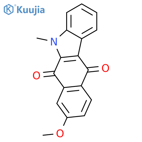 5H-Benzo[b]carbazole-6,11-dione, 8-methoxy-5-methyl- structure