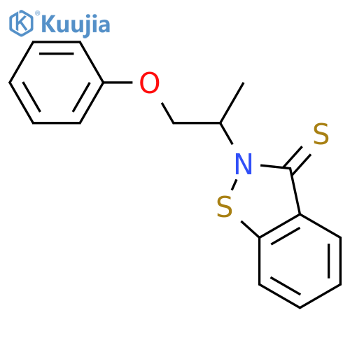 1,2-Benzisothiazole-3(2H)-thione, 2-(1-methyl-2-phenoxyethyl)- structure