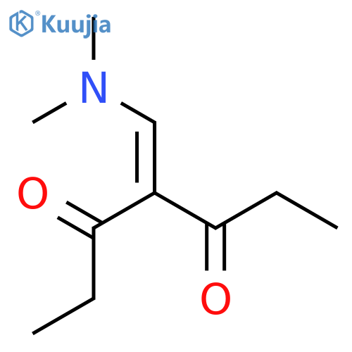 4-(dimethylamino)methylideneheptane-3,5-dione structure