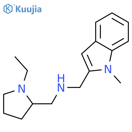 1-Ethylpyrrolidin-2-yl)methyl][(1-methyl-1H-indol-2-yl)methyl]amine structure