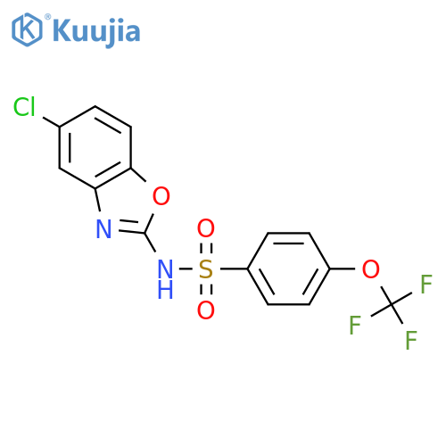 Benzenesulfonamide, N-(5-chloro-2-benzoxazolyl)-4-(trifluoromethoxy)- structure