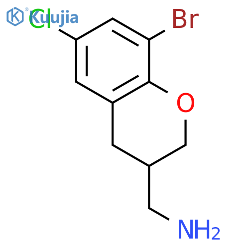 2H-1-Benzopyran-3-methanamine,8-bromo-6-chloro-3,4-dihydro- structure