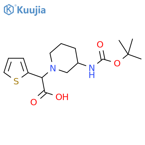 1-Piperidineaceticacid, 3-[[(1,1-dimethylethoxy)carbonyl]amino]-a-2-thienyl- structure