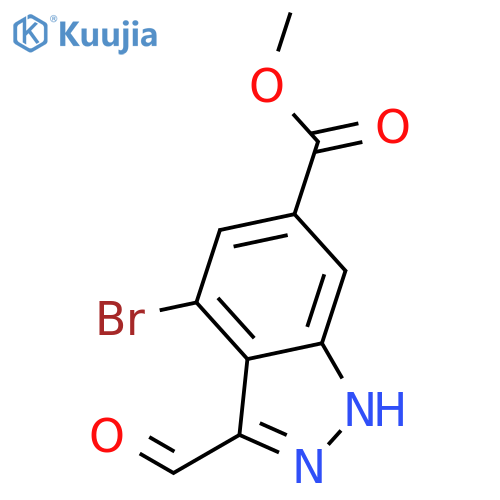 Methyl 4-bromo-3-formyl-1H-indazole-6-carboxylate structure