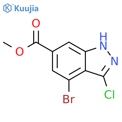 4-BROMO-3-CHLORO-6-INDAZOLECARBOXYLIC ACID METHYL ESTER structure