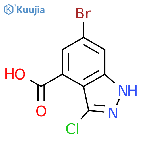 6-Bromo-3-chloro-4-(1H)indazole carboxylic Acid structure