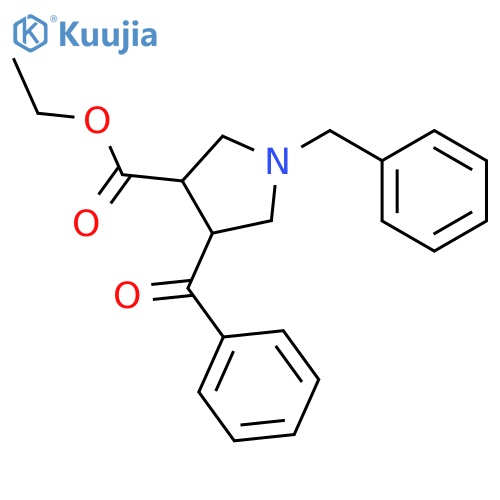 4-Benzoyl-1-benzyl-pyrrolidine-3-carboxylic acid ethyl ester structure