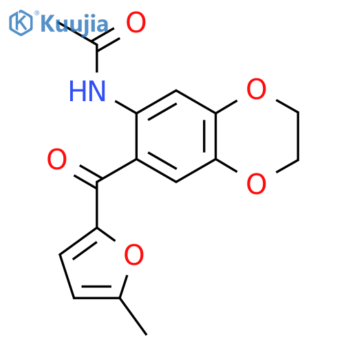 N-[7-(5-Methyl-furan-2-carbonyl)-2,3-dihydro-benzo[1,4]dioxin-6-yl]-acetamide structure
