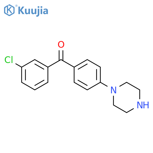 (3-Chlorophenyl)(4-piperazin-1-ylphenyl)methanone structure