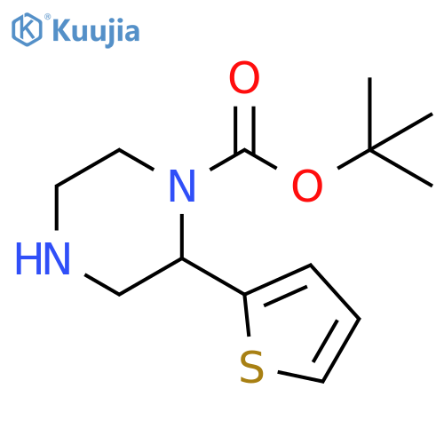 tert-butyl 2-(thiophen-2-yl)piperazine-1-carboxylate structure