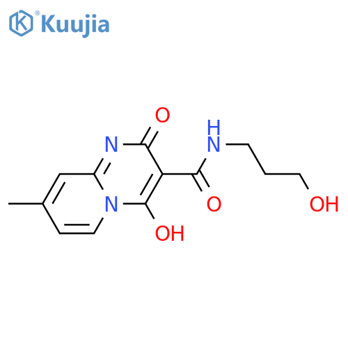 2-hydroxy-N-(3-hydroxypropyl)-8-methyl-4-oxo-4H-pyrido1,2-apyrimidine-3-carboxamide structure