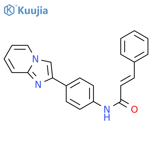 (2E)-N-(4-{imidazo1,2-apyridin-2-yl}phenyl)-3-phenylprop-2-enamide structure