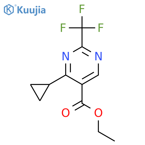 ethyl 4-cyclopropyl-2-(trifluoromethyl)pyrimidine-5-carboxylate structure