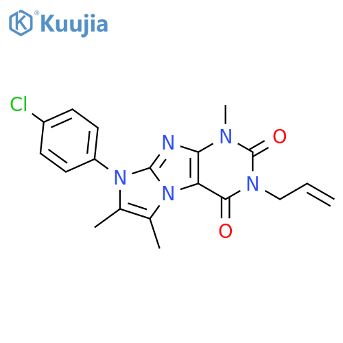 8-(4-chlorophenyl)-1,6,7-trimethyl-3-(prop-2-en-1-yl)-1H,2H,3H,4H,8H-imidazo1,2-gpurine-2,4-dione structure