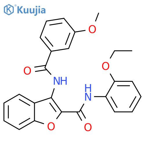 N-(2-ethoxyphenyl)-3-(3-methoxybenzamido)-1-benzofuran-2-carboxamide structure