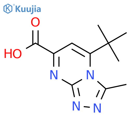 5-tert-butyl-3-methyl-1,2,4triazolo4,3-apyrimidine-7-carboxylic acid structure