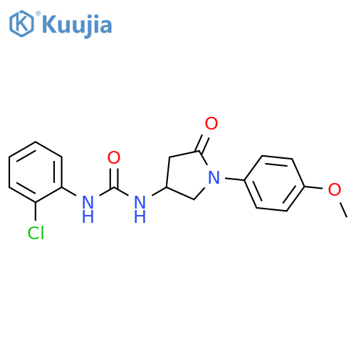 1-(2-chlorophenyl)-3-1-(4-methoxyphenyl)-5-oxopyrrolidin-3-ylurea structure