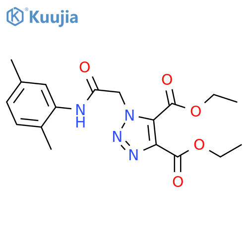 diethyl 1-{2-[(2,5-dimethylphenyl)amino]-2-oxoethyl}-1H-1,2,3-triazole-4,5-dicarboxylate structure