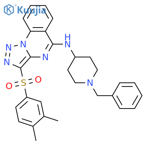 1-benzyl-N-3-(3,4-dimethylbenzenesulfonyl)-1,2,3triazolo1,5-aquinazolin-5-ylpiperidin-4-amine structure