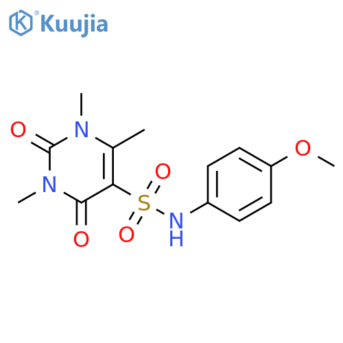 N-(4-methoxyphenyl)-1,3,6-trimethyl-2,4-dioxo-1,2,3,4-tetrahydropyrimidine-5-sulfonamide structure