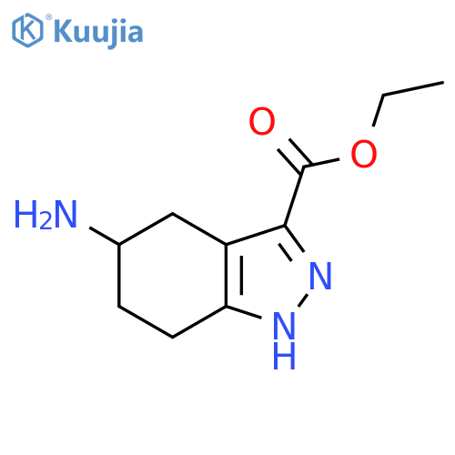 ethyl 5-amino-4,5,6,7-tetrahydro-1H-indazole-3-carboxylate structure