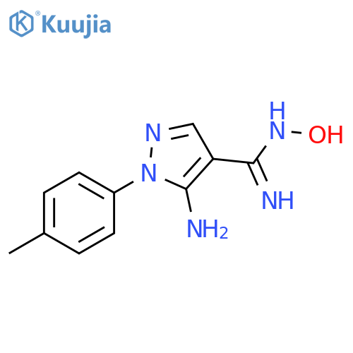(Z)-5-amino-N'-hydroxy-1-(p-tolyl)-1H-pyrazole-4-carboximidamide structure