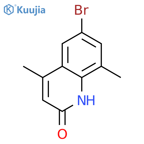 2(1H)-Quinolinone, 6-bromo-4,8-dimethyl- structure
