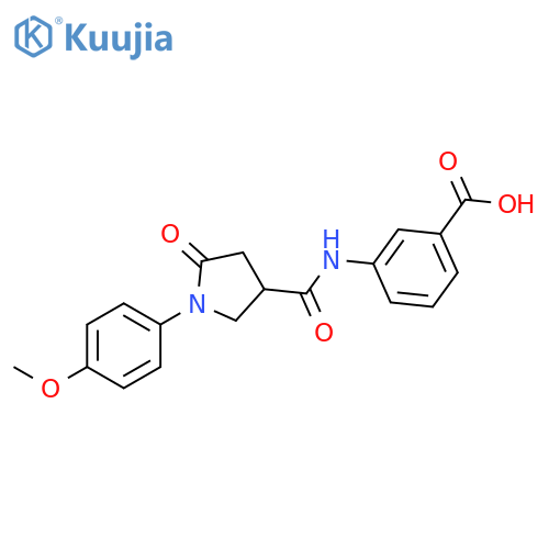 3-1-(4-Methoxyphenyl)-5-oxopyrrolidine-3-amidobenzoic acid structure