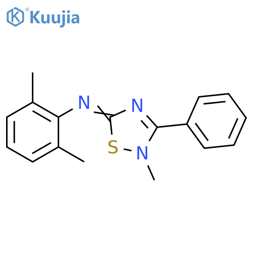 Benzenamine,2,6-dimethyl-N-(2-methyl-3-phenyl-1,2,4-thiadiazol-5(2H)-ylidene)- structure